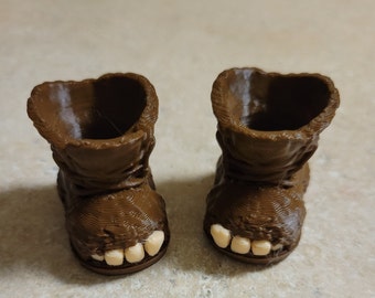 Botas de vagabundo marrones de gnomo