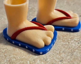 Chanclas de gnomo para el 4 de julio