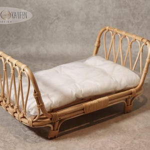 Boho Ethno Baby Decoration Bed Baby Bed Doll Bed Vintage Bamboo Rattan Newborn Photography Studio Accessories Props Photoprops Props