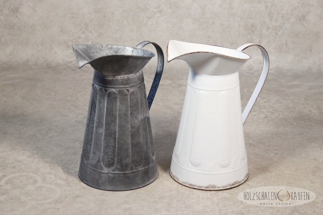 Karaffe Vase Blechvase Blech Blumenvase Zink Metall Deko Boho Vintage