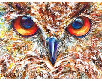 owl face (10 different sizes to choose from, all FREE SHIPPING in UK )