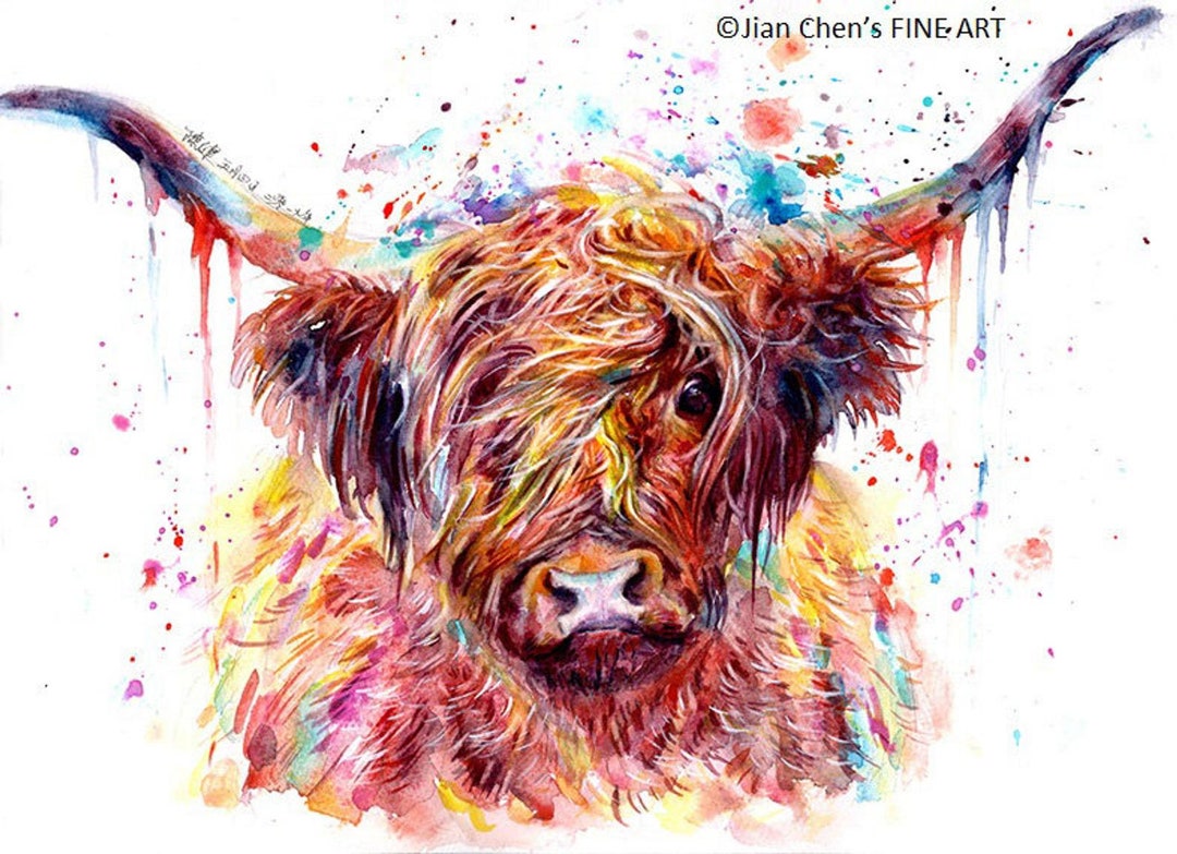 Highland Cow Head 10 Different Sizes to Choose From, All FREE SHIPPING