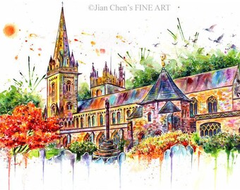 Llandaff cathedral  (10 different sizes to choose from, all FREE SHIPPING in UK )