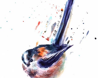 long-tailed tit (10 different sizes to choose from, all FREE SHIPPING in UK )