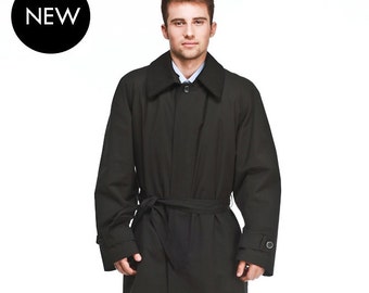 Allegri Black Trench Coat Maxi Long Raincoat Womens Size 46 - Etsy