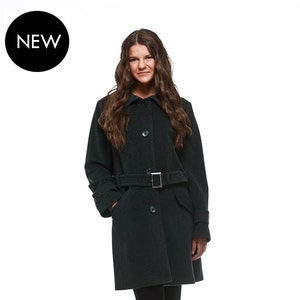 Grey Wool and Cashmere Women&#39;s Trench Coat , Coat with Belt by VIEMA - V00360