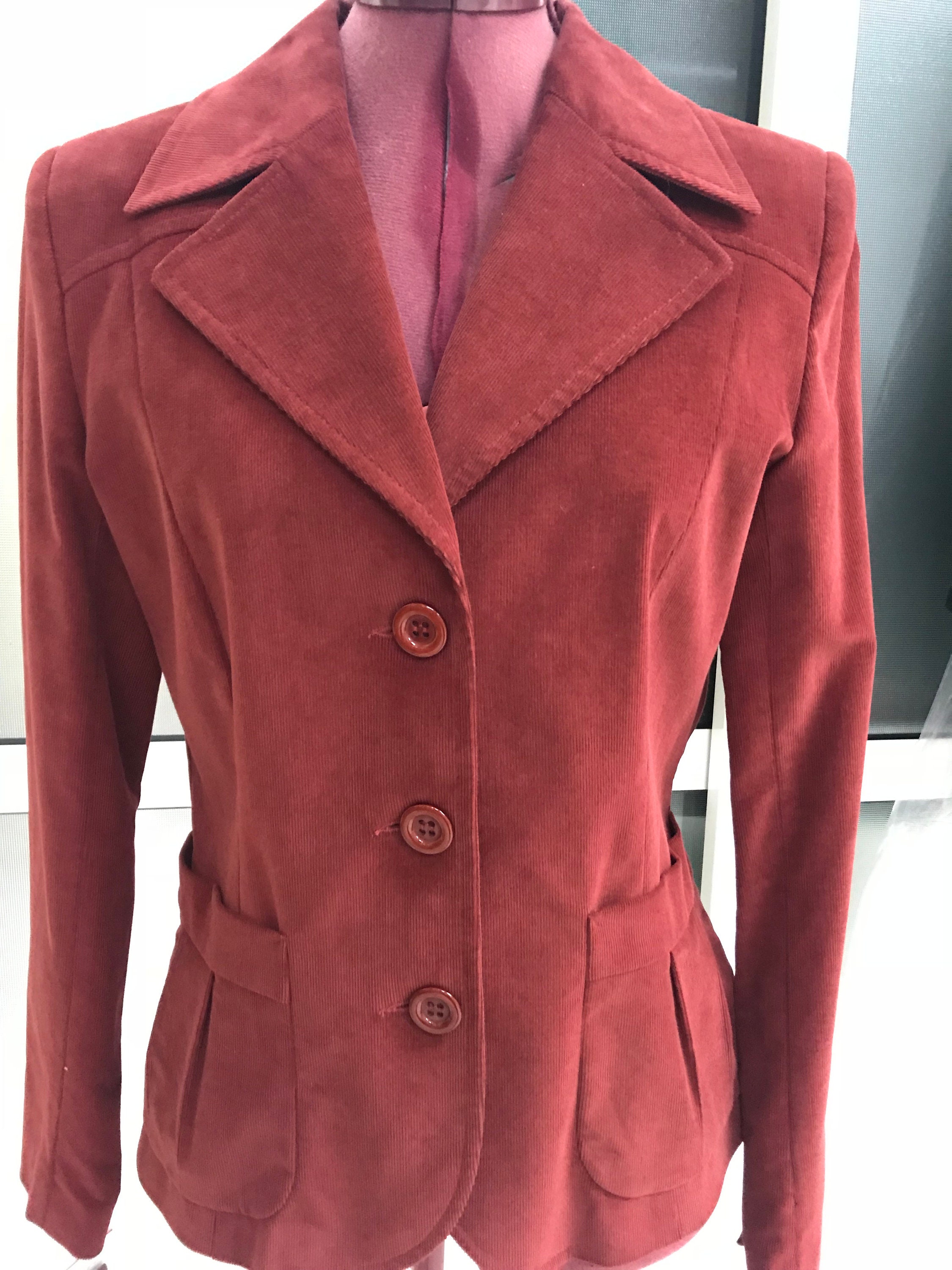 Women's Fitted Corduroy Jacket by VIEMA V01050 Etsy UK