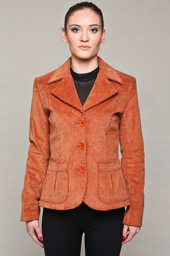 Women s Fitted Corduroy Jacket by VIEMA V01050 Etsy Canada