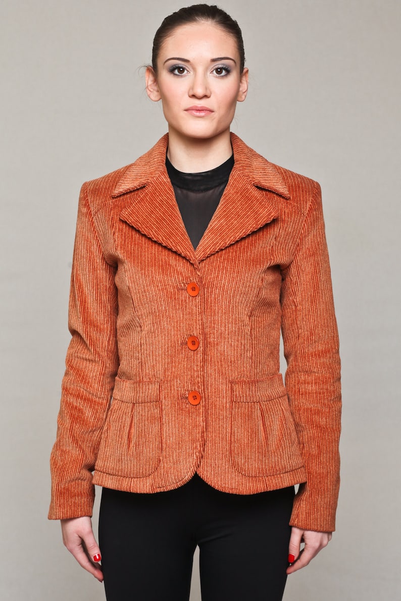 Women's Fitted Corduroy Jacket by VIEMA V01050 Etsy