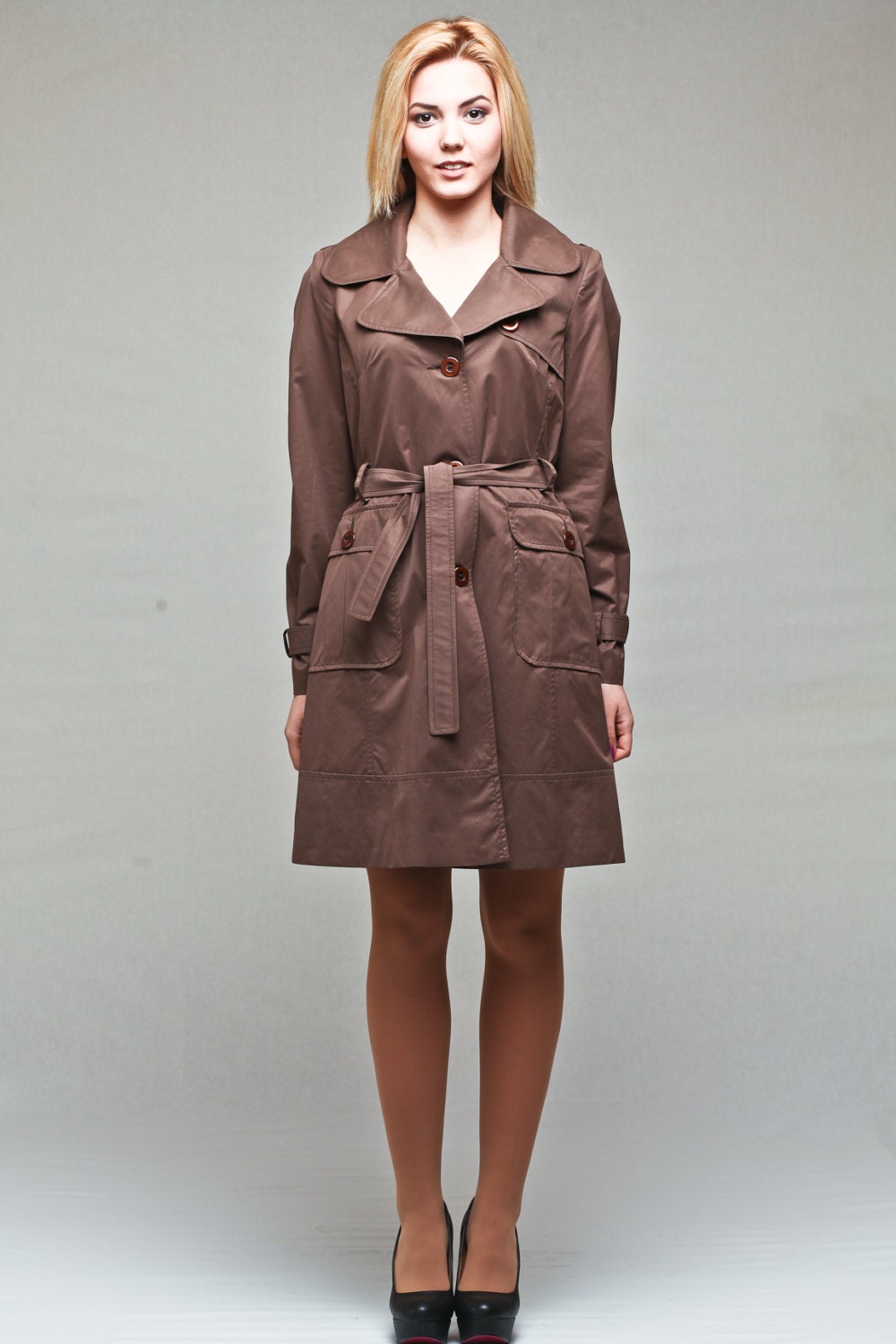 three quarter raincoat