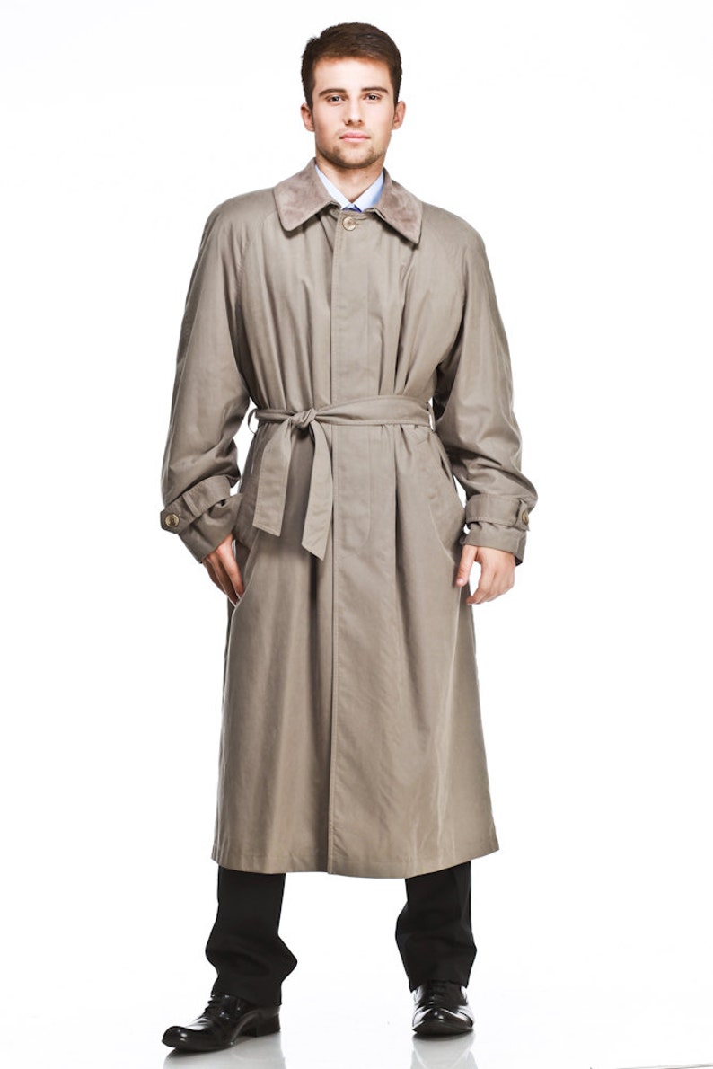 Men's Long Full Length Rain Coat Black main image 1
