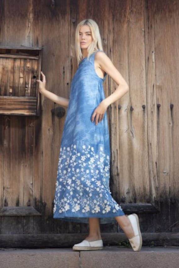 princess polly baby blue dress Black Tulle Overlay Blue A-line Long Evening Prom Dress main image 1