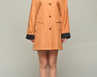 Orange Womens Waterproof and Windproof Parka , Women's Short Jacket , Women's Short Raincoat by VIEMA - V00790