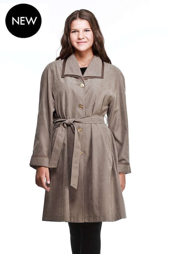 Womens Knee-length Waterproof Raincoat 