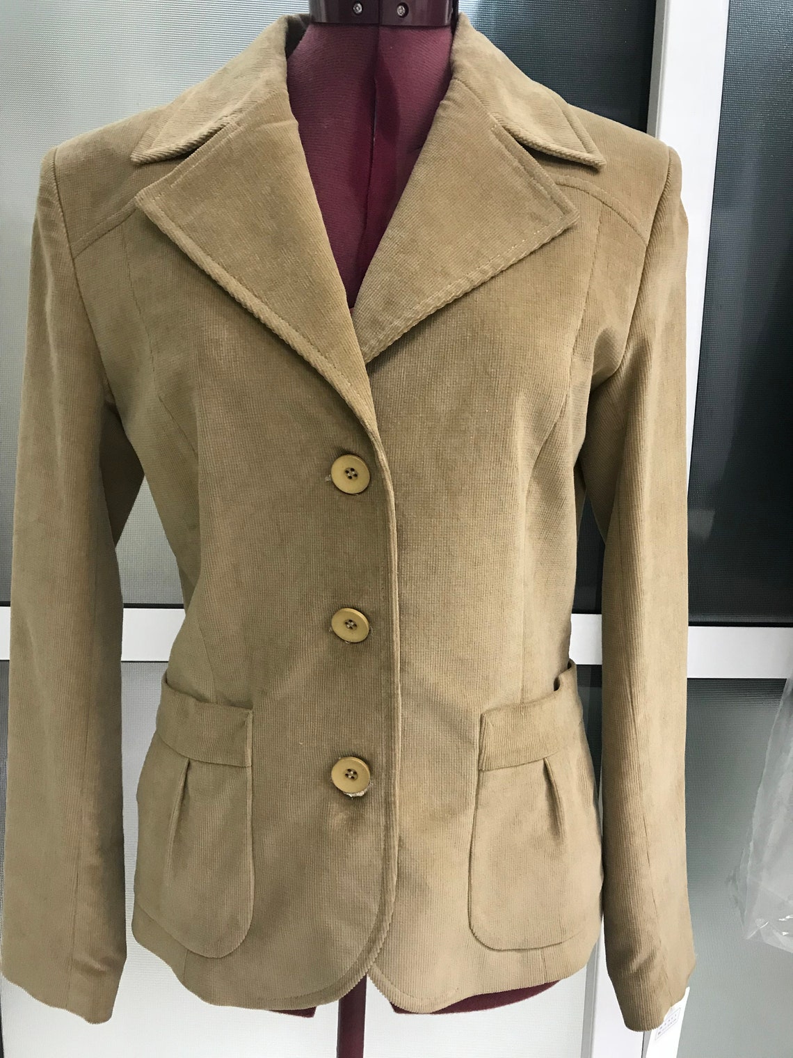 Women's Fitted Corduroy Jacket by VIEMA V01050 Etsy