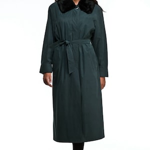 Womens Long Laincoat with Detachable Quilted Lining , Three Season Long Raincoat , Waterproof Raincoat by VIEMA - V01440
