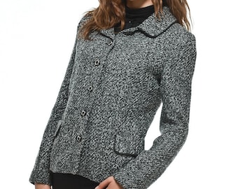 Classic Women's Tweed Jacket , Office Jacket , Smart Womens Jacket by VIEMA - V00300