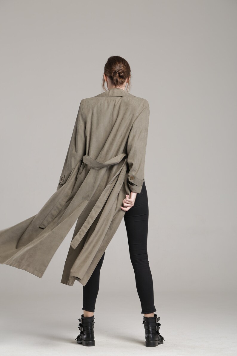 Women's Long Raincoat , Mac With Belt , Waterproof and Windproof