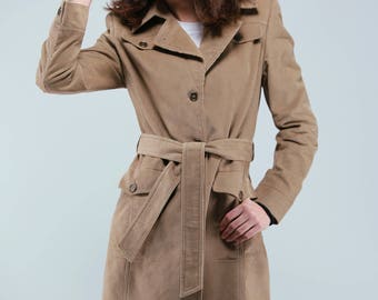 Trench-Coat Femme Long En Velours Côtelé – Grandes Tailles, Coupe-vent, Déperlant, Style Streetwear Chic