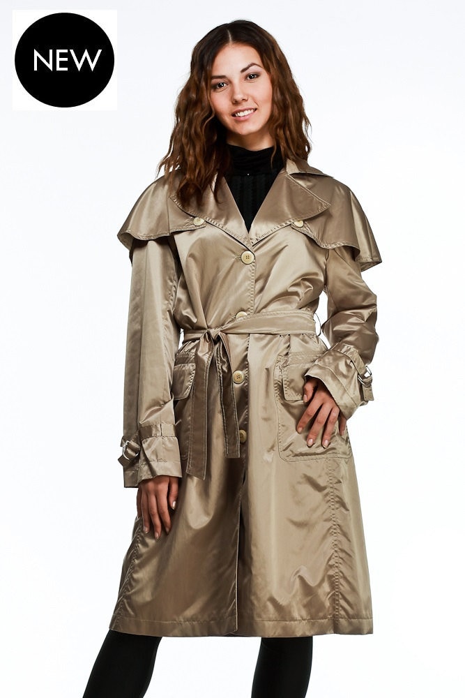 Shiny Black Trench 