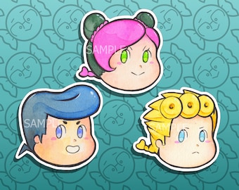 3" Chibi Jojo Bab Glossy Vinyl Stickers