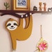 Wooden Shelf sloth 24 Inches . Sloth Decor. Home - Etsy