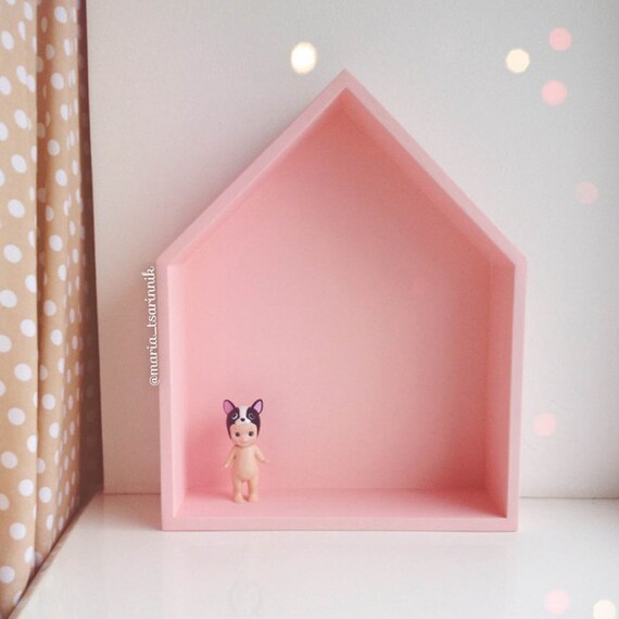 House Shaped Shelf Wooden House Shelf Kids Shelf. House Etsy