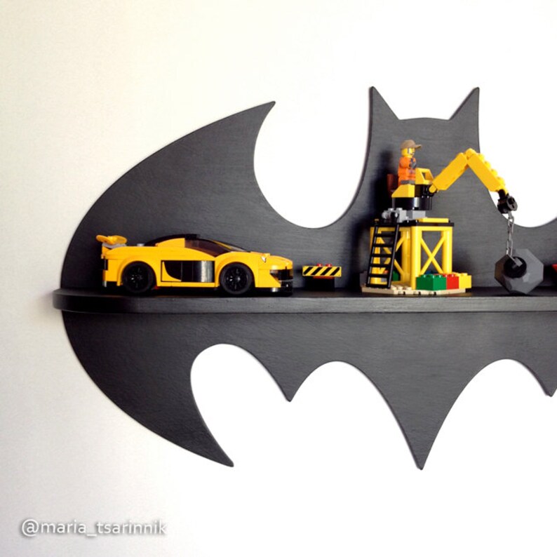 Wooden shelf Batman 24 in x 13 in Etsy