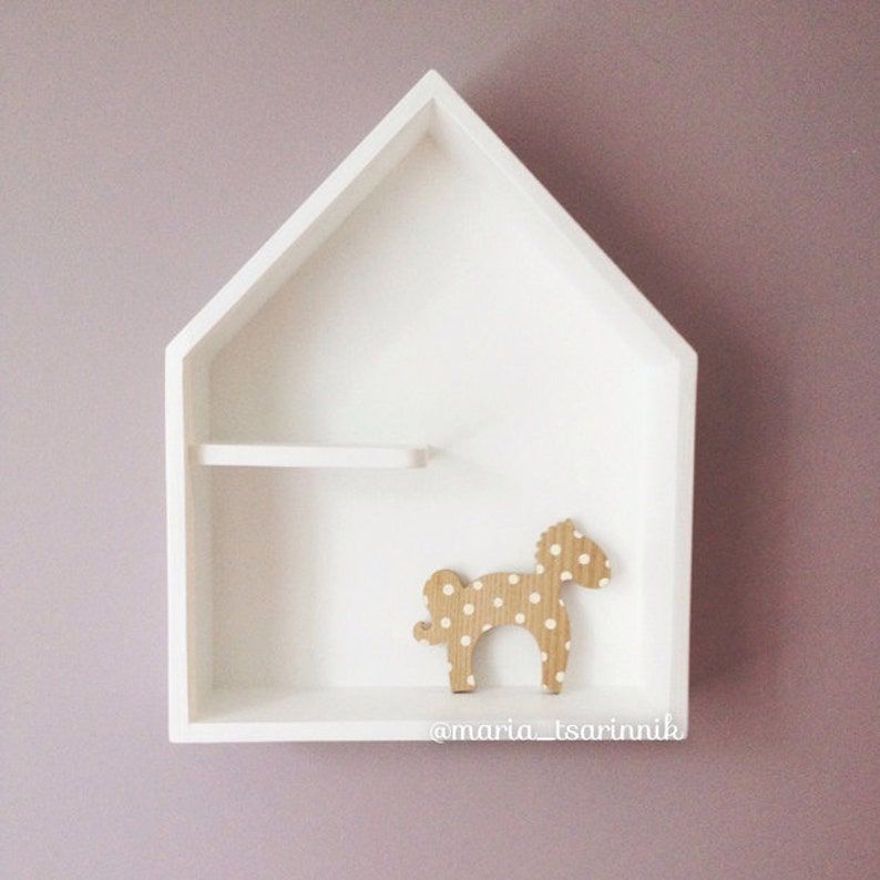 House Shaped Shelf Wooden House Shelf Kids Shelf. House Etsy