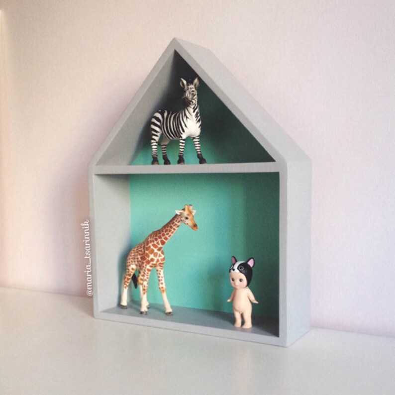 House Shaped Shelf Wooden House Shelf Kids Shelf. House Etsy