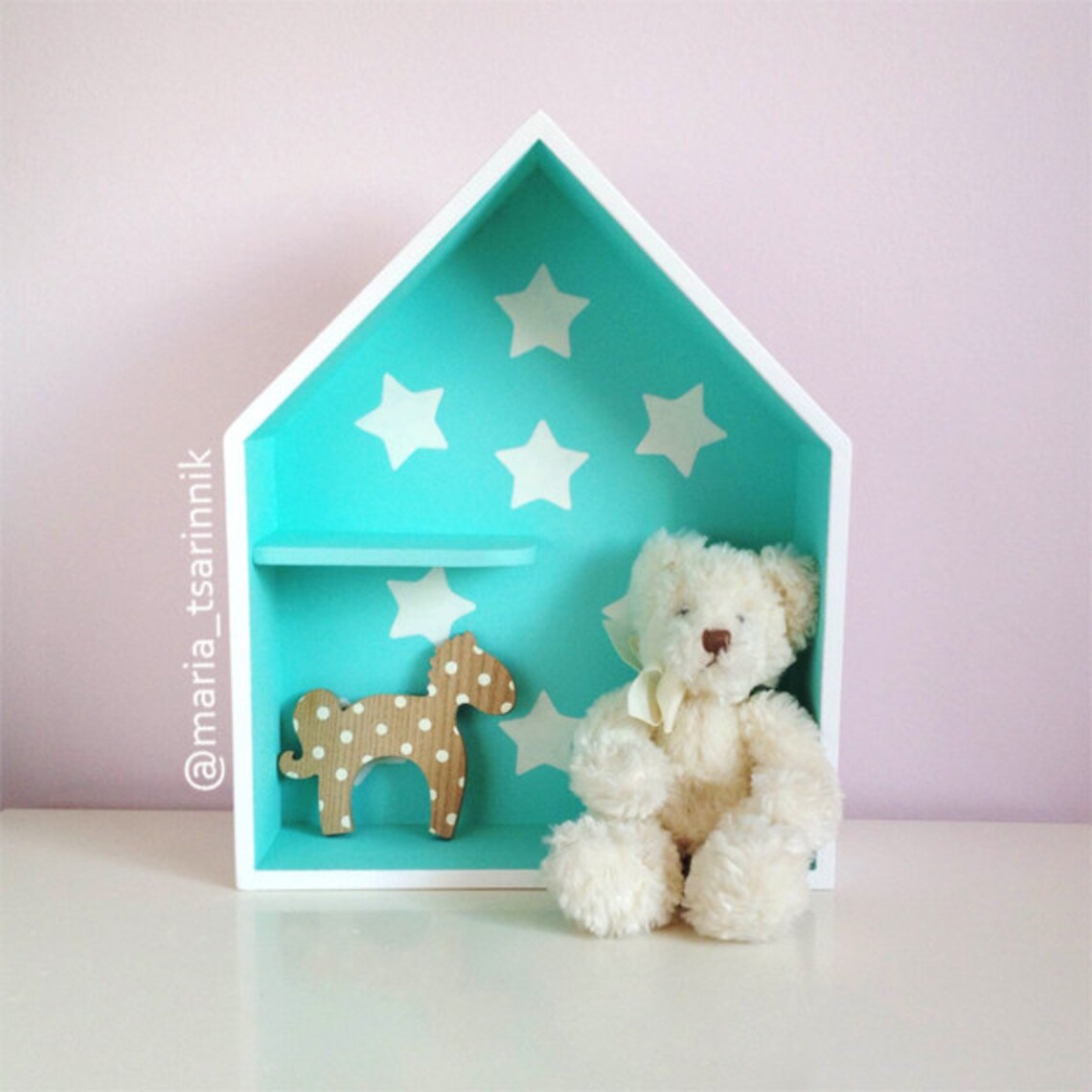 House Shaped Shelf Wooden House Shelf Kids Shelf. House Etsy