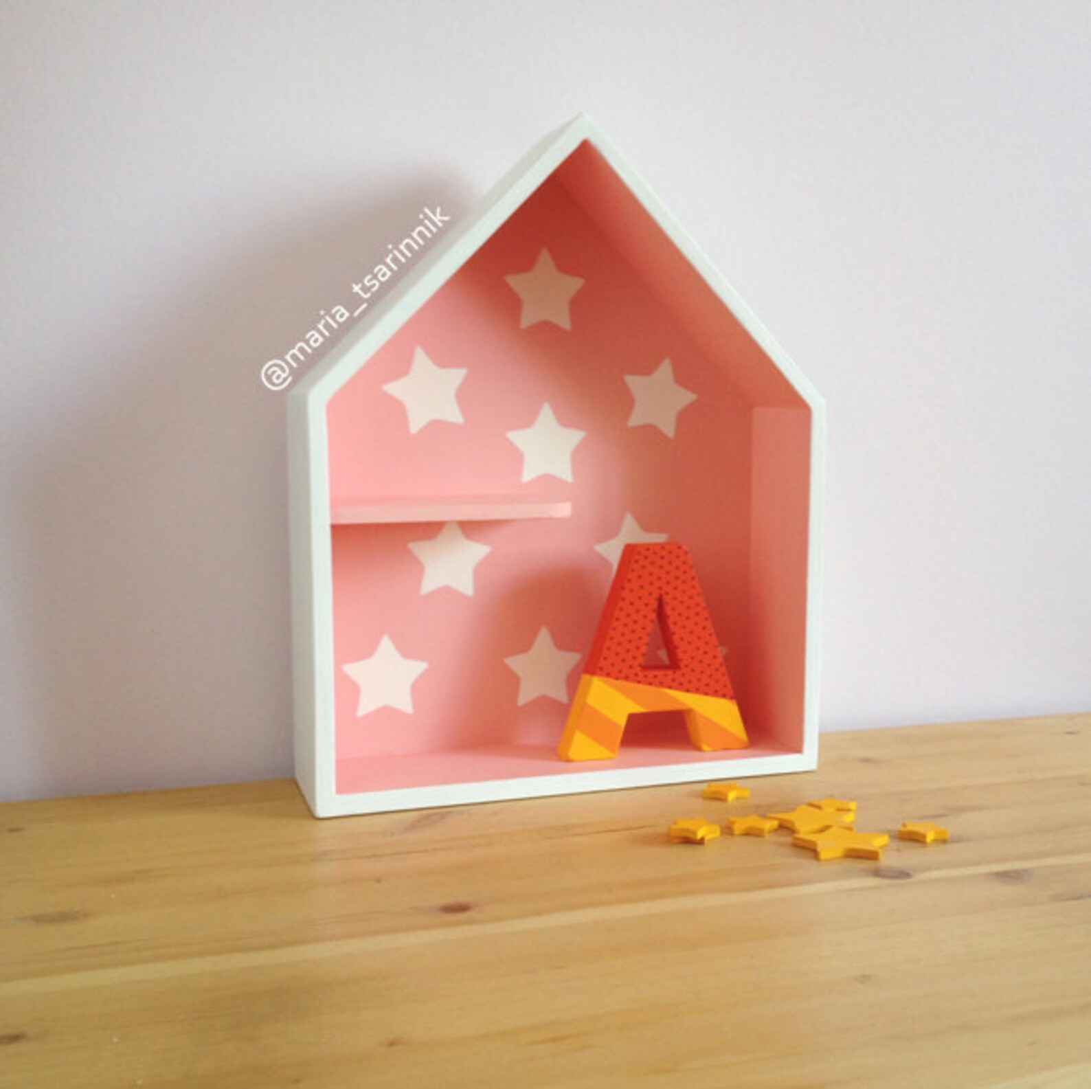 House Shaped Shelf Wooden House Shelf Kids Shelf. House Etsy