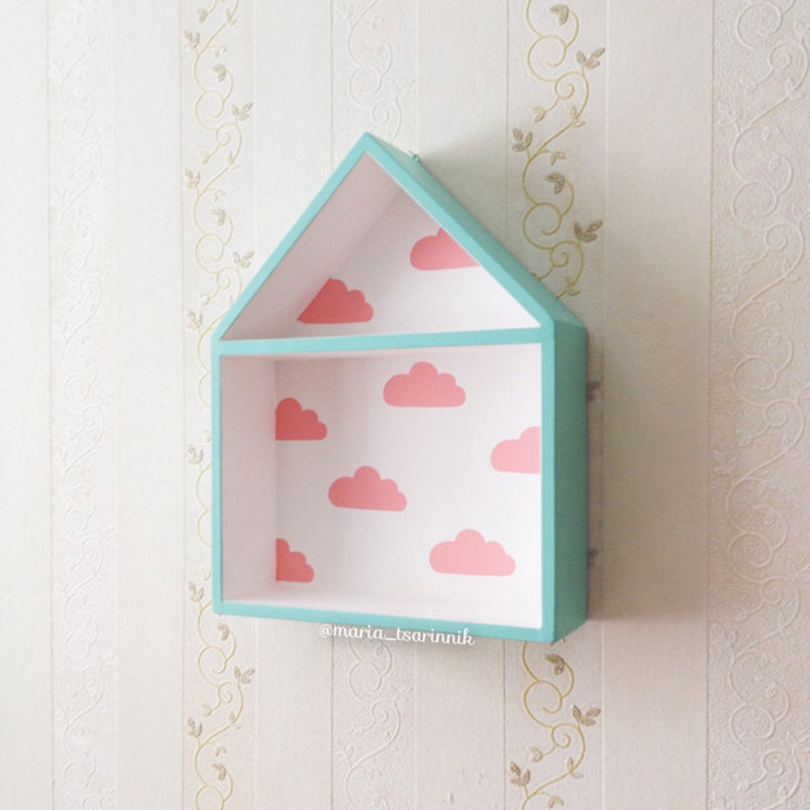 House Shaped Shelf Wooden House Shelf Kids Shelf. House Etsy