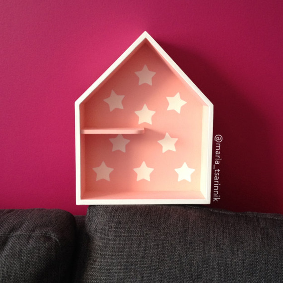 House Shaped Shelf Wooden House Shelf Kids Shelf. House Etsy