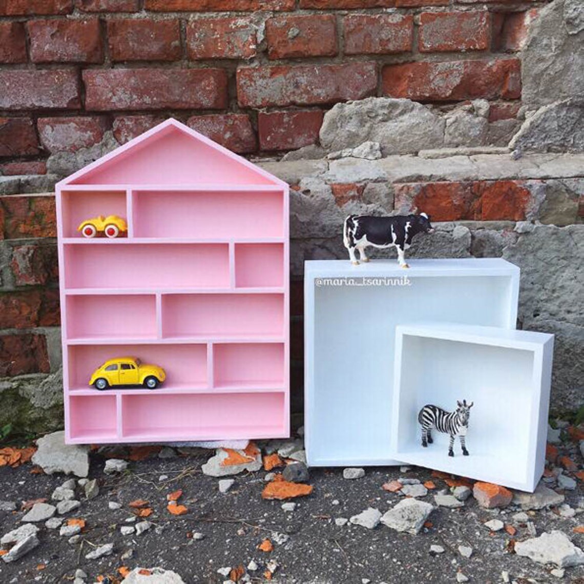 Pink House Shaped Shelf Wooden House Shelf Kids Shelf. House Etsy