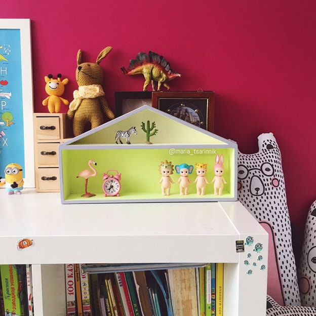 1 House Shaped Shelf Wooden House Shelf Kids Shelf. House Etsy