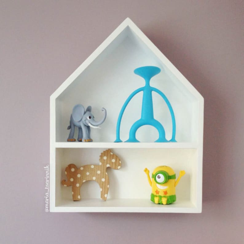 House Shaped Shelf Wooden House Shelf Kids Shelf. House Etsy