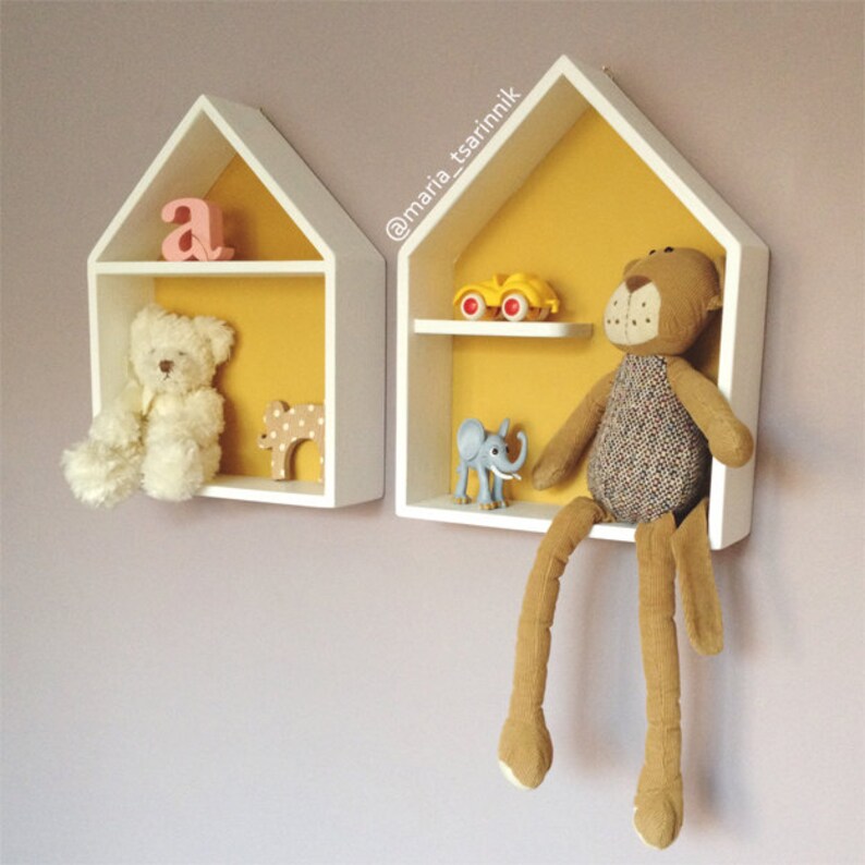 House Shaped Shelf Wooden House Shelf Kids Shelf. House Etsy