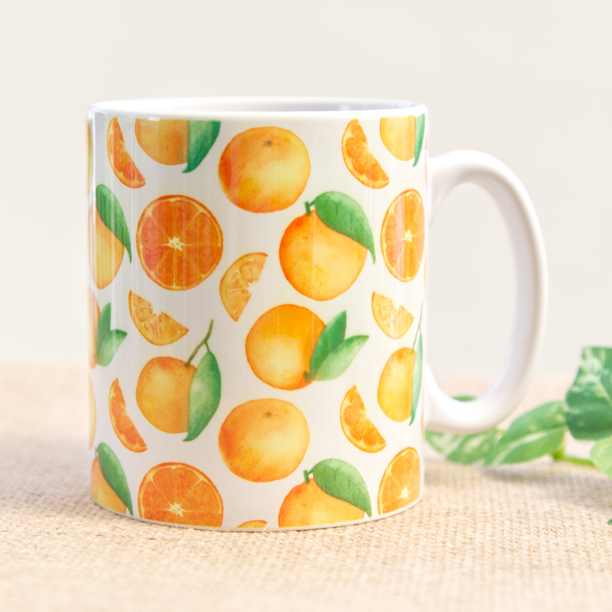 Orange Citrus Fruit Drinks Mug Orange Mug Citrus Mug Fruit Mug Etsy