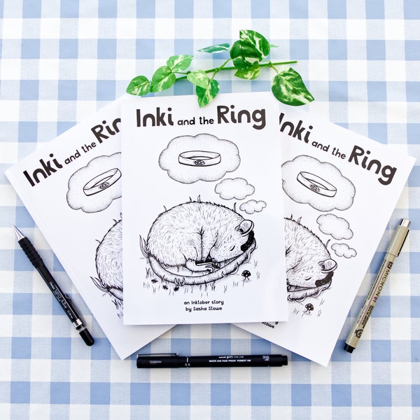 Inki and the Ring Inktober illustrated children's storybook story book kids books cute child's gift present rat rats ink illustration zine