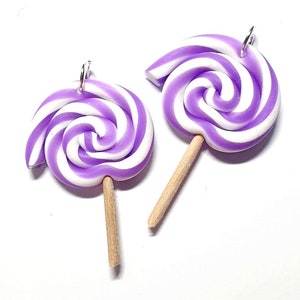 6 color choices Gourmet charms lollipops polymer violette