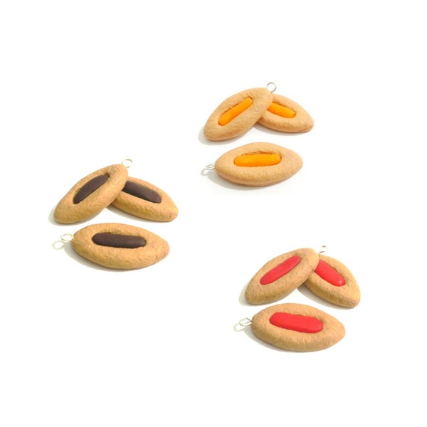 3 choices of charms - 1x Gourmet tray charms - polymer