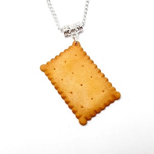 Collier Biscuit petit beurre nature biscuit gourmand pâte polymère image 1