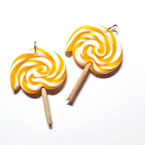 6 color choices Gourmet charms lollipops polymer Orange