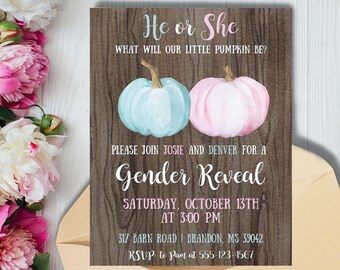 Fall Gender Reveal Etsy