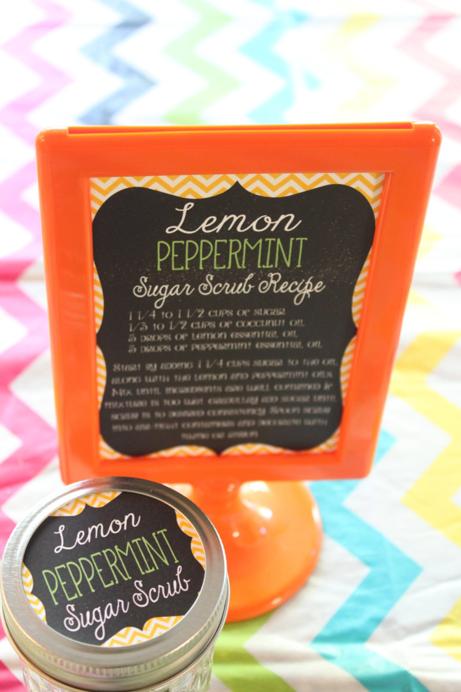 Sugar Scrub Label Lemon Peppermint Sugar Scrub Sticker Sugar Etsy