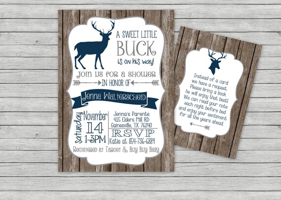 Deer Hunting Baby Shower Invitations 8