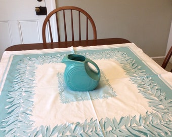 aqua tablecloth