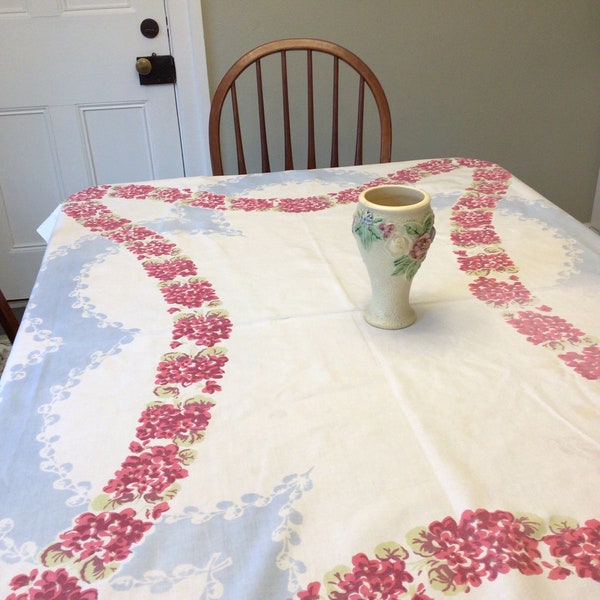 vintage violet nosegay cutter tablecloth