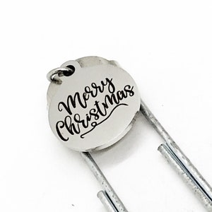 Christmas Gift, Merry Christmas Bookmark,  Bookmark Gift, Christmas Bookmark, Charm Bookmark, Paperclip Bookmark, Sunday School Teacher Gift
